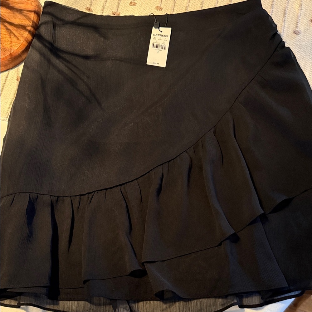 Express Asymmetrical Black Skirt